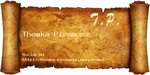 Thomka Piramusz névjegykártya
